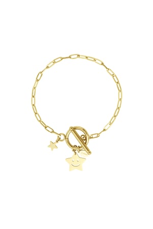 Happy star bracelet - Gold color h5 