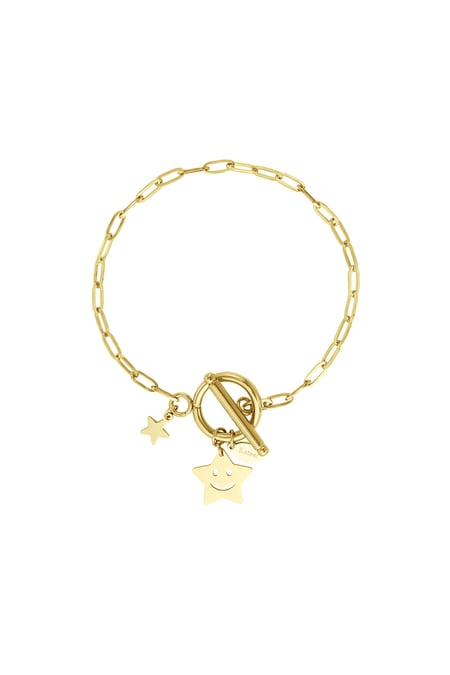 Happy star armband - Goud kleur