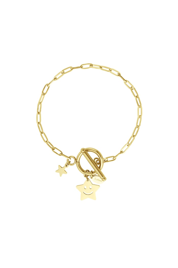 Happy star bracelet - Gold color 