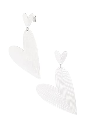 Earrings double the love - Silver Color color h5 