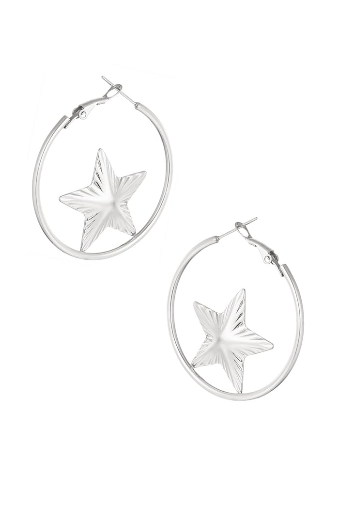 Earrings starry fabulicious - Silver Color color 