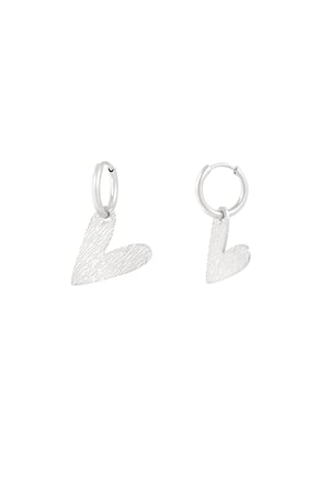 Big love earrings - Silver Color color h5 