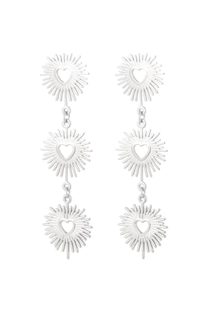 Earrings heart fireworks - Silver Color color h5 