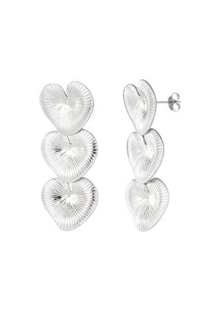 Earrings love all over - Silver Color color h5 