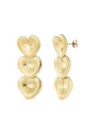 Earrings love all over - Gold color h5 