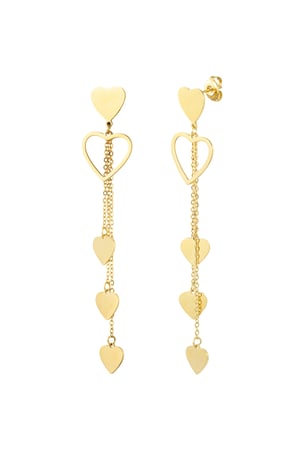 Earrings heartfelt moment - Gold color h5 