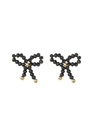 Earrings bow essential - black h5 