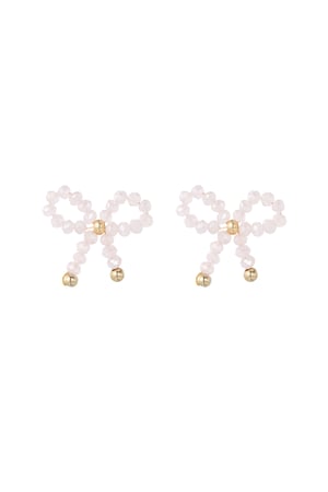 Earrings bow essential - pale pink h5 