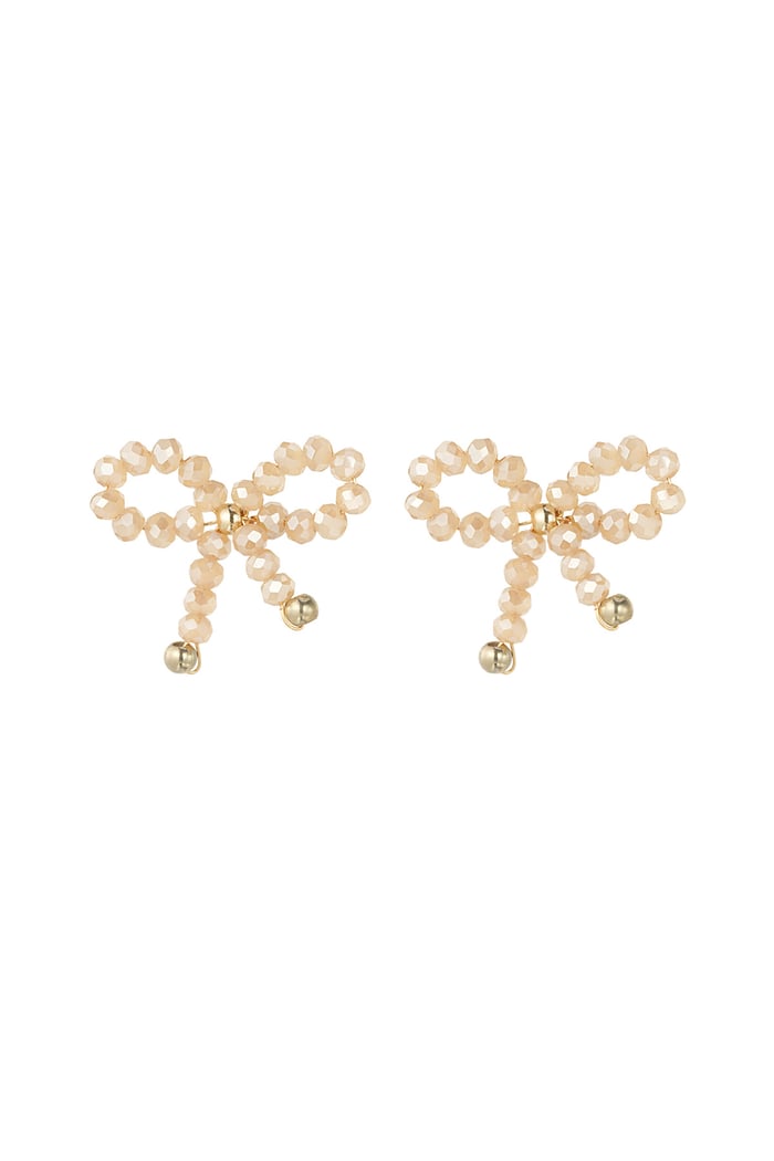 Earrings bow essential - beige 