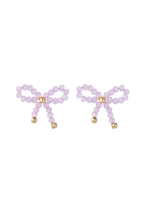 Earrings bow essential - lilac h5 