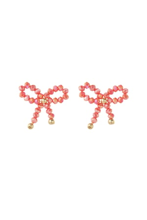 Earrings bow essential - salmon h5 