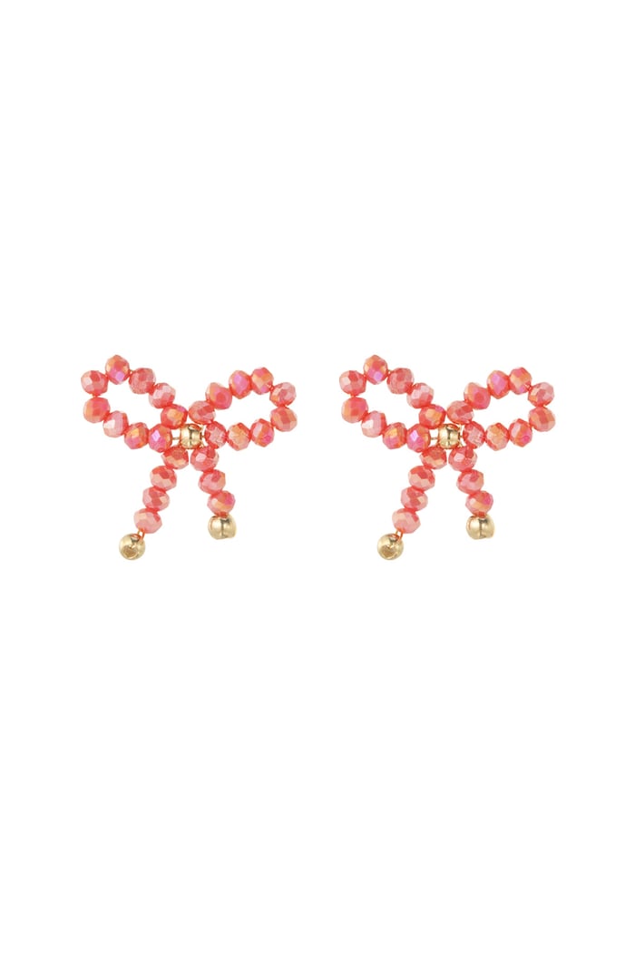 Earrings bow essential - salmon 