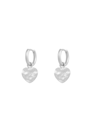 Earrings heart for you - Silver Color color h5 