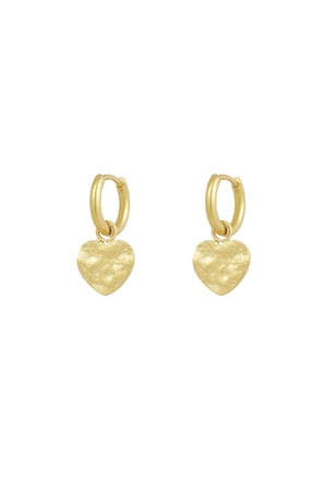 Earrings heart for you - Gold color h5 