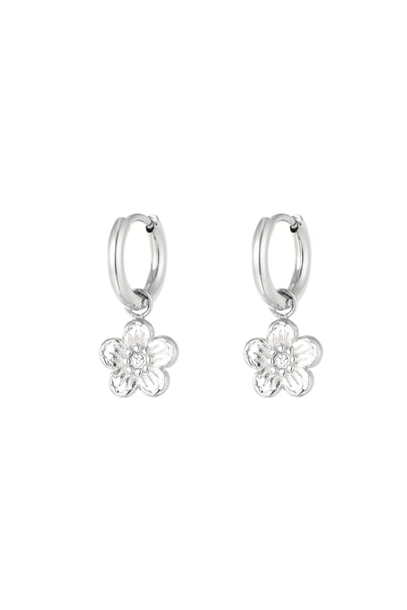 Flower fiesta earrings - Silver Color color 2