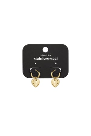 Earrings hearts hope - Gold color h5 Picture3