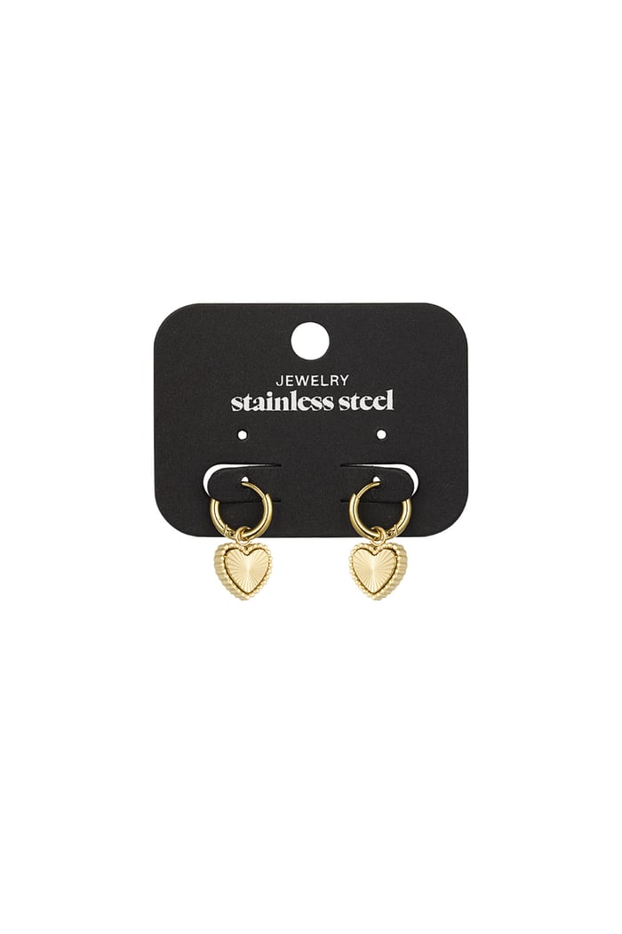 Earrings hearts hope - Gold color Picture3