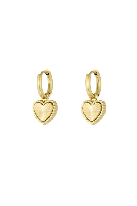 Earrings hearts hope - Gold color