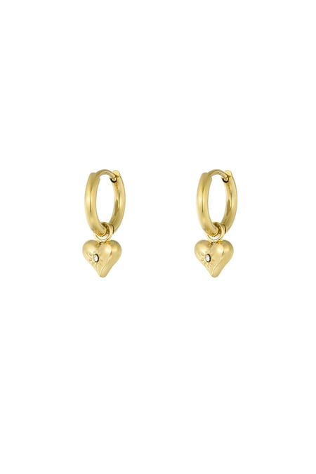 Earrings heart hue - Gold color 2