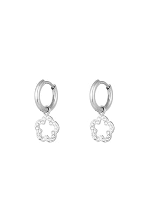 Earrings shimmer bloom - Silver Color color h5 