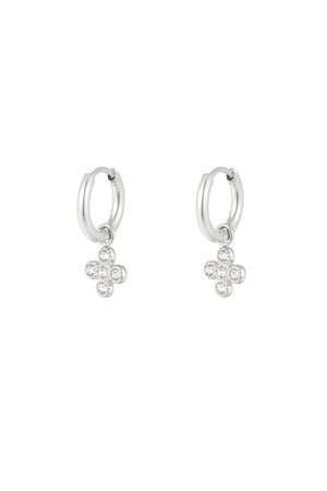 Earrings clover class - Silver Color color h5 