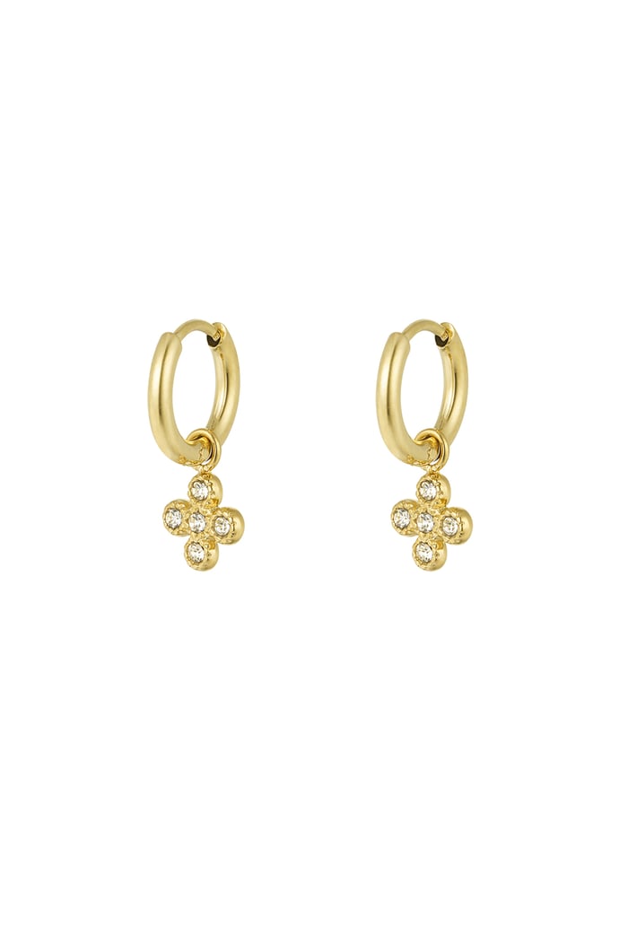 Earrings clover class - Gold color 