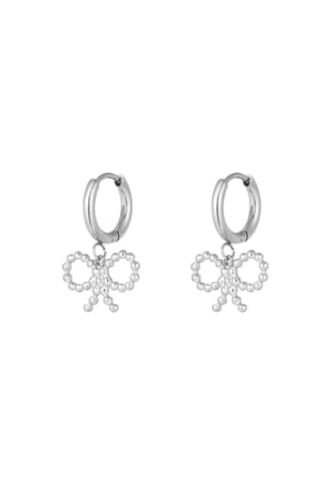 Earrings bows Sunday - Silver Color color h5 