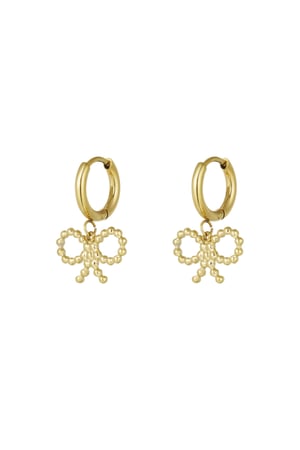 Earrings bows Sunday - Gold color h5 