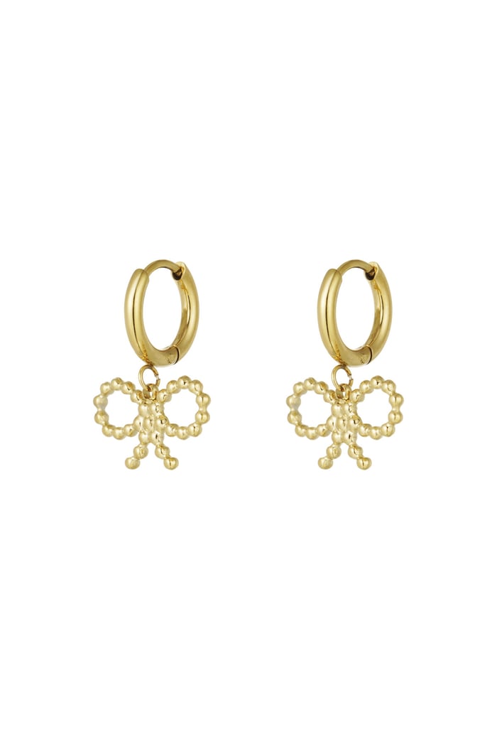 Earrings bows Sunday - Gold color 