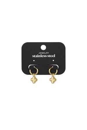 Earrings clover class - Gold color h5 Picture3