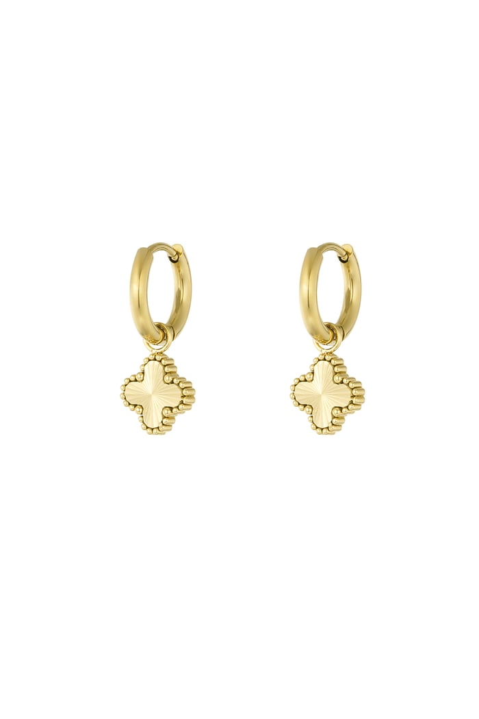 Earrings clover class - Gold color 