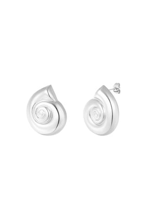 Earrings swirly shell - Silver Color color h5 