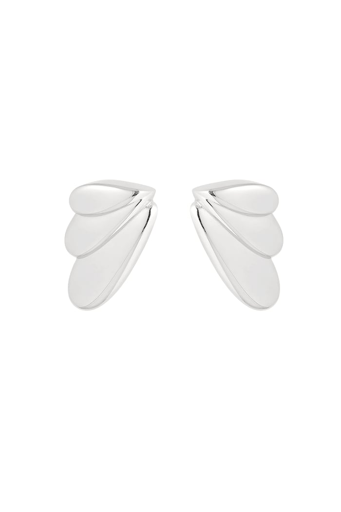 Earrings summer wings - Silver Color color 