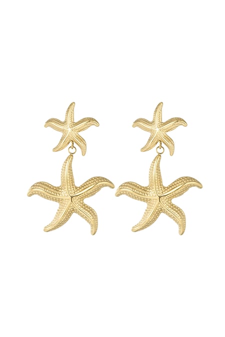 Double starfish earrings - Gold color 2