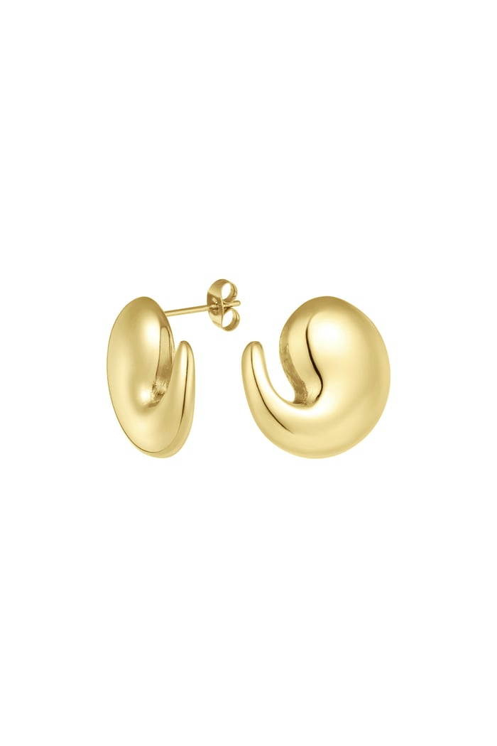 Earrings wave waze - Gold color 