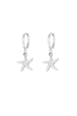 Earrings simple starfish - Silver Color color h5 