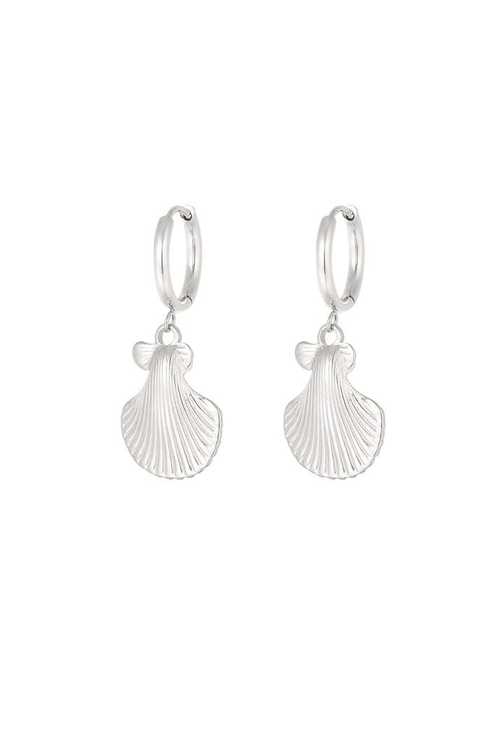 Earrings shell story - Silver Color color 