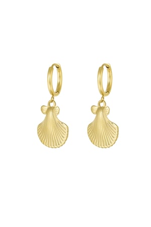 Earrings shell story - Gold color h5 