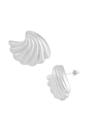 Earrings wavy wild - Silver Color color h5 