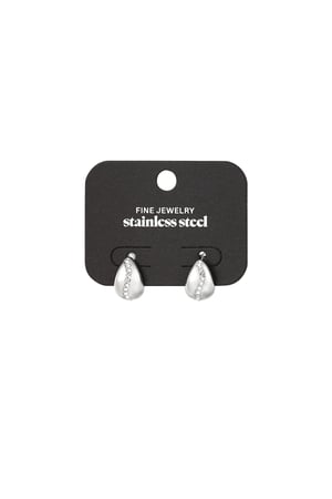 Small drop earring stones - Silver Color color h5 Picture3