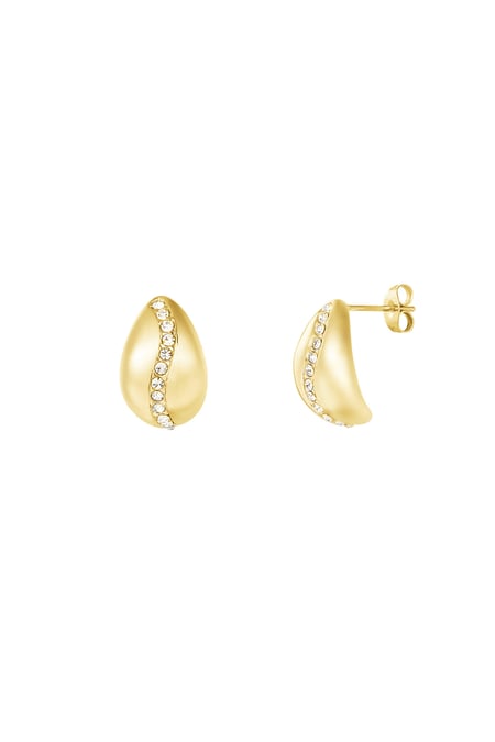 Small drop earring stones - Gold color