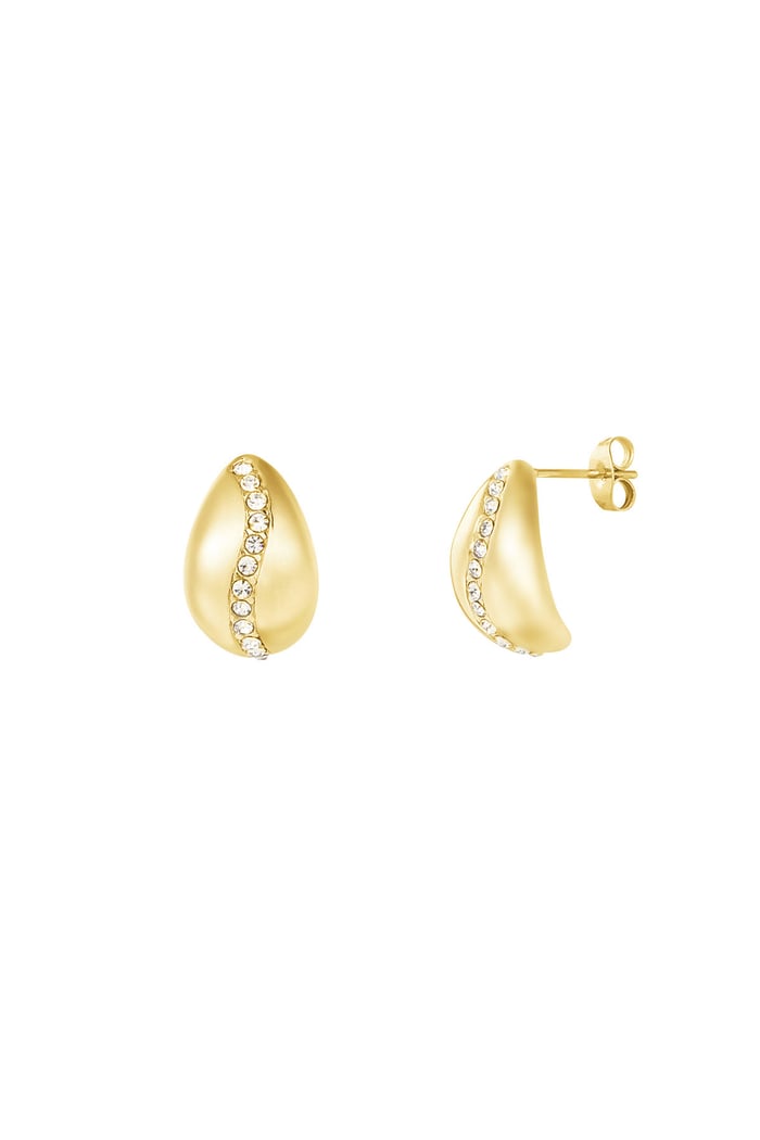 Small drop earring stones - Gold color 