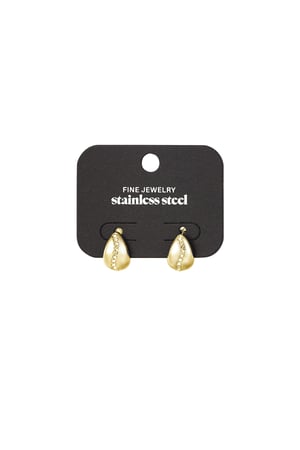 Small drop earring stones - Gold color h5 Picture3