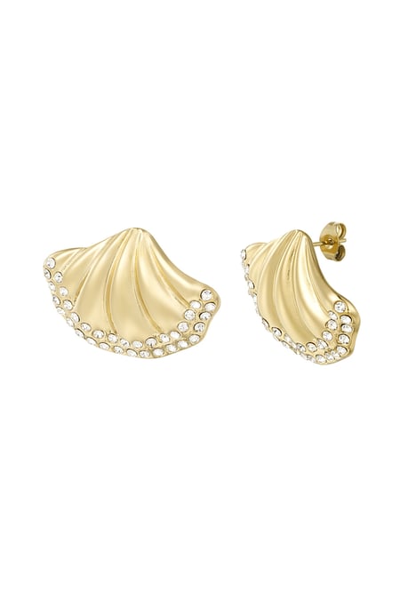 Earrings shell shimmer - Gold color