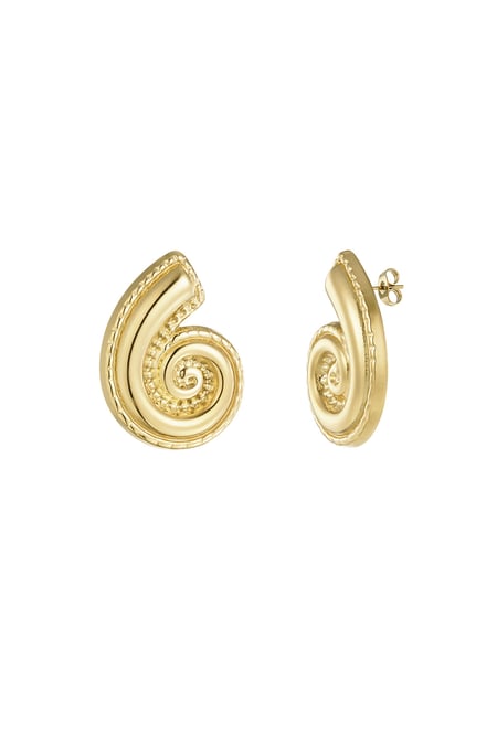 Twisted shell earrings - Gold color 2