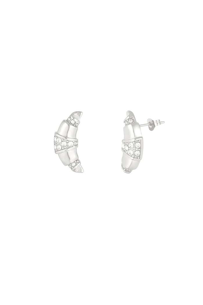 Croissant earrings - Silver Color color 