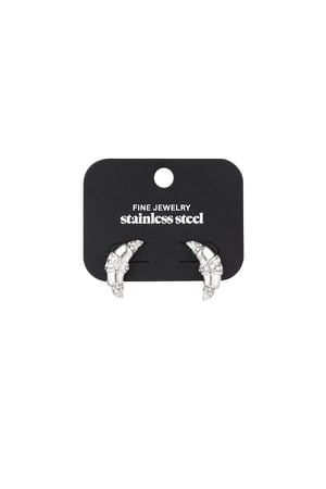 Croissant earrings - Silver Color color h5 Picture3