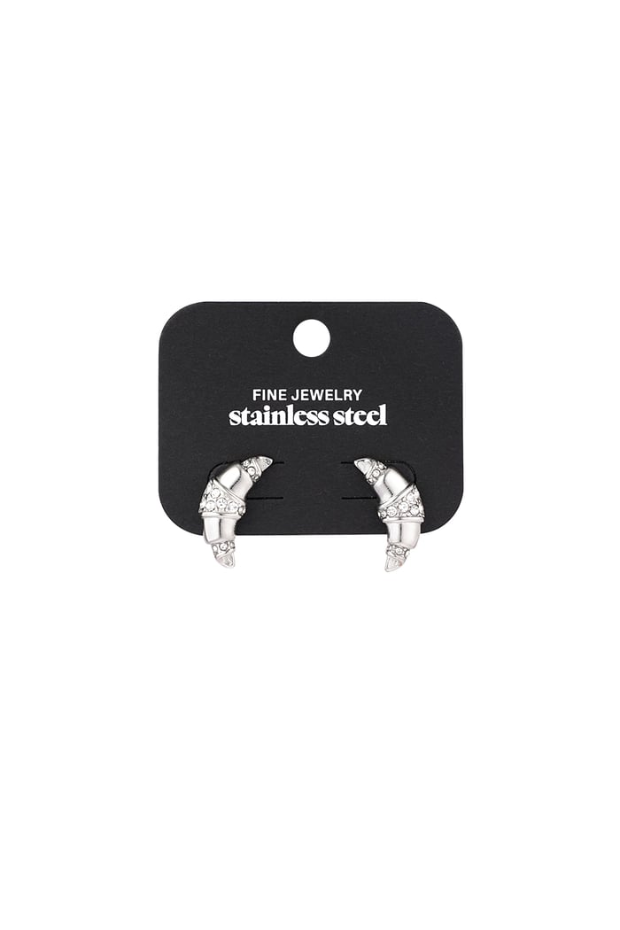 Croissant earrings - Silver Color color Picture3