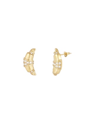 Croissant earrings - Gold color h5 