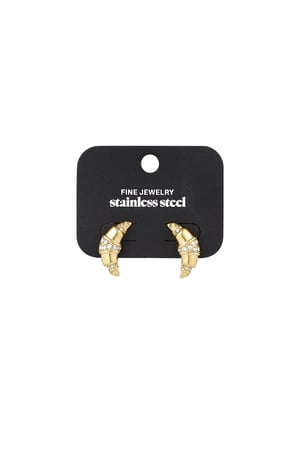 Croissant earrings - Gold color h5 Picture3